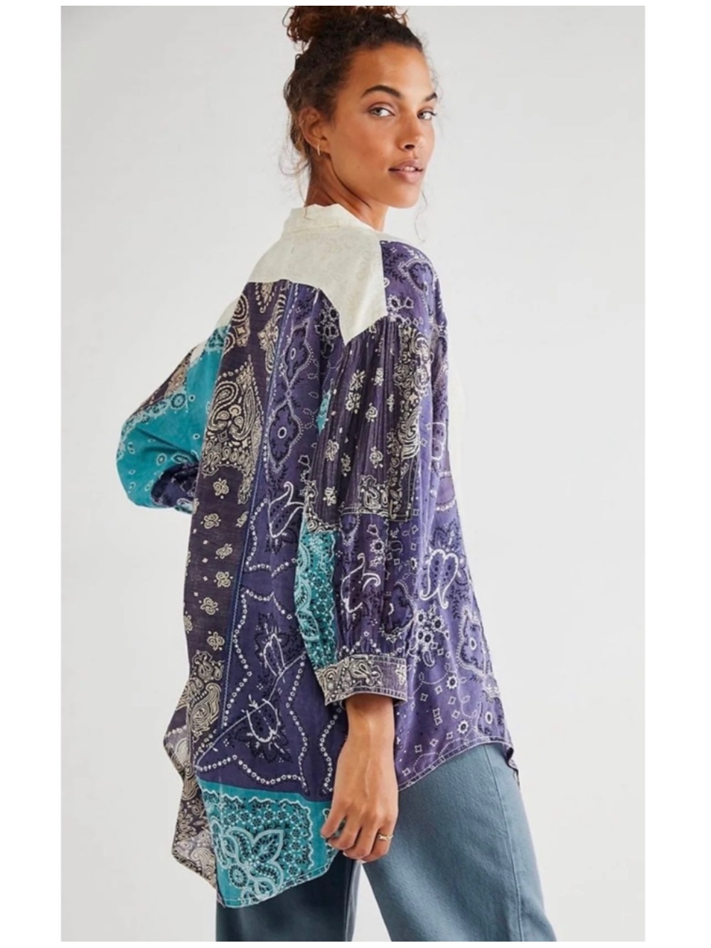 Free People we the free Sun Valley Bandana Tunic sz large